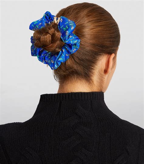 silk patterned scrunchie